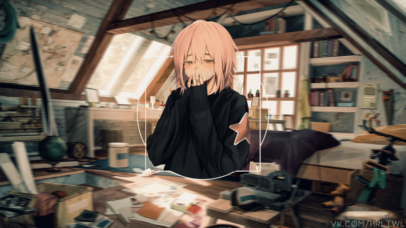 anime, anime girls, room