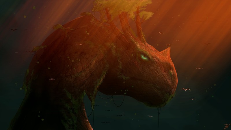 JoeyJazz, fantasy art, dragon, creature