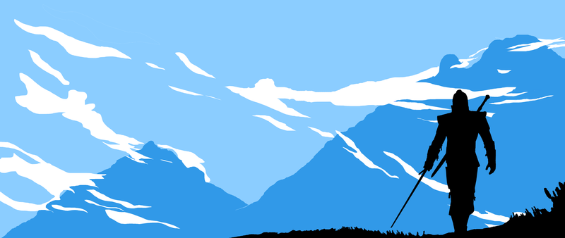 The Witcher 3: Wild Hunt, CD Projekt RED, drawing, blue, light blue