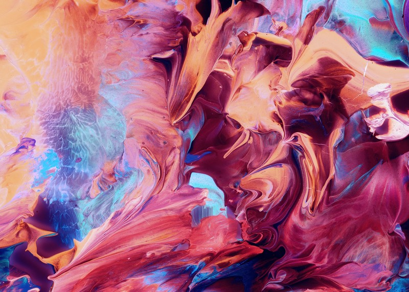 abstract, colorful, shapes, artwork, painting, red