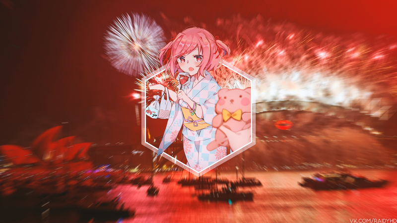anime girls, anime, picture-in-picture, Natsuki, Doki Doki Literature Club