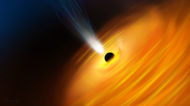 black holes, digital art, supermassive black hole