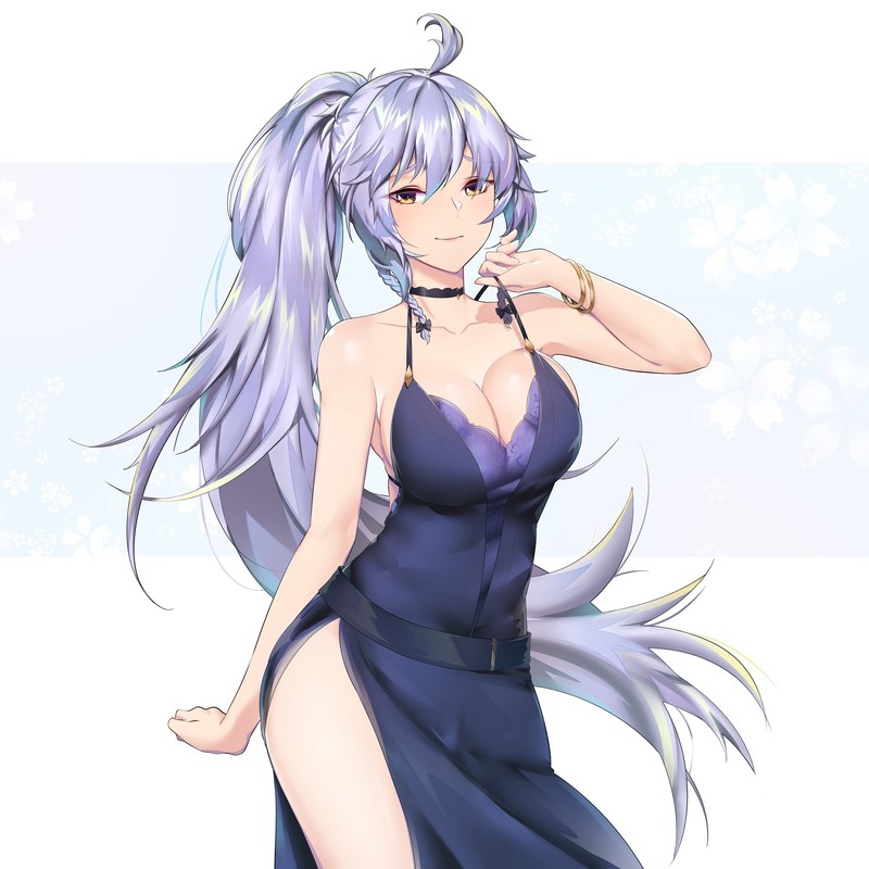 anime girls, simple background, Granblue Fantasy, silver hair
