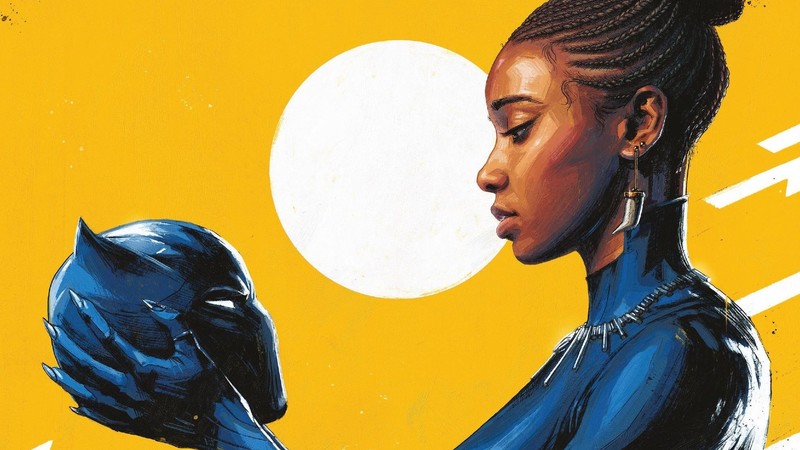 comics, comic art, comic books, Comic Girls (Series), Marvel Comics, Sun, Black Panther, Shuri, ebony, black women, brunette, braided hair