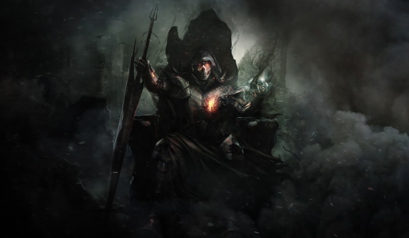 dark, artwork, fantasy art, demon, sword