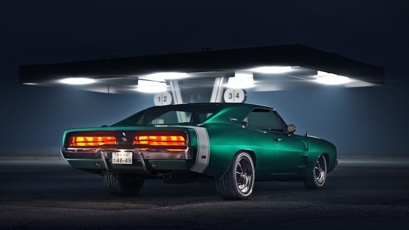 numbers, car, green cars, vehicle, Dodge, Dodge Charger
