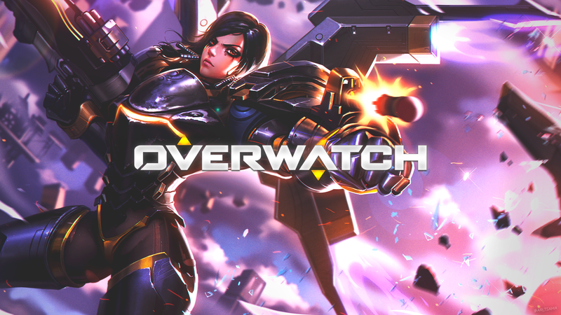 Overwatch, Pharah (Overwatch), fantasy girl, PC gaming, video games