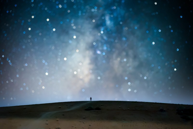 night sky, alone, landscape, stars, sky