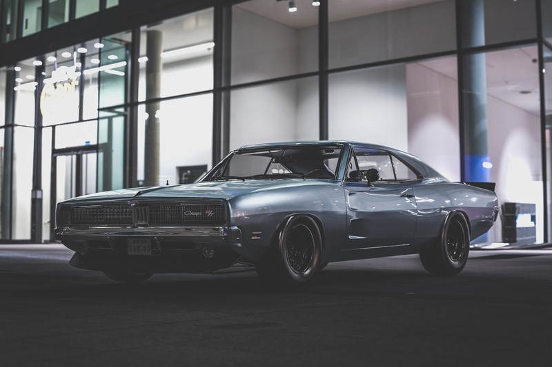 car, vehicle, Dodge, Dodge Charger, silver cars, numbers, pop-up headlights