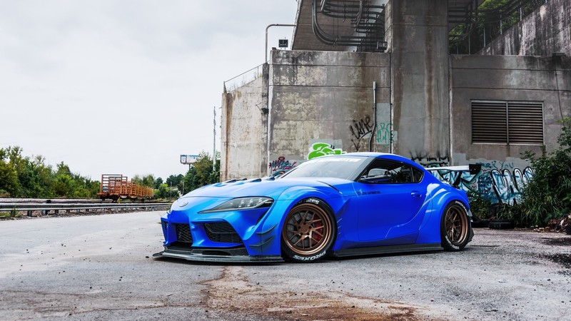 Toyota, Toyota Supra, car, vehicle, blue cars