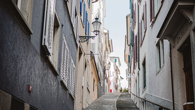 street, stairs, buildings, 4k
