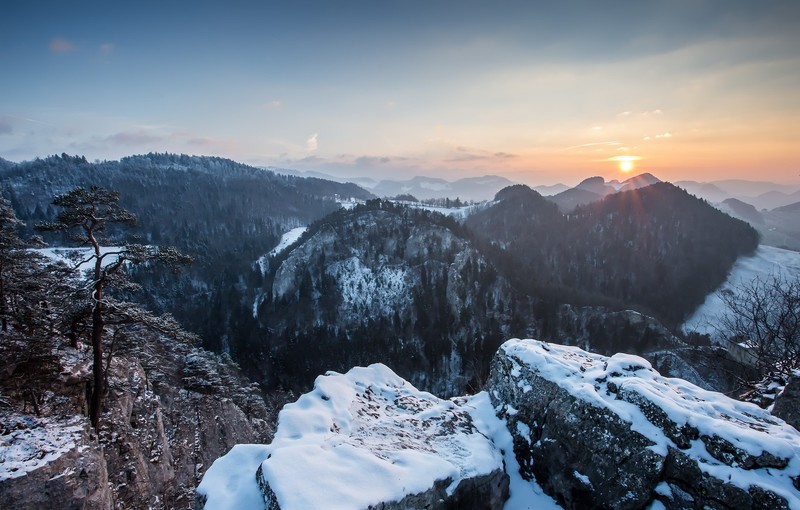 nature, mountains, landscape, winter