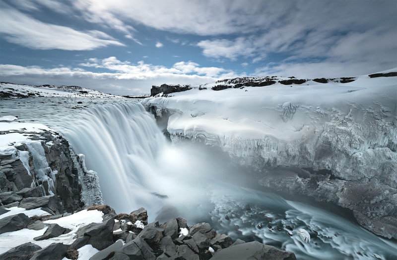 waterfall, nature, ice, Iceland, landscape, water