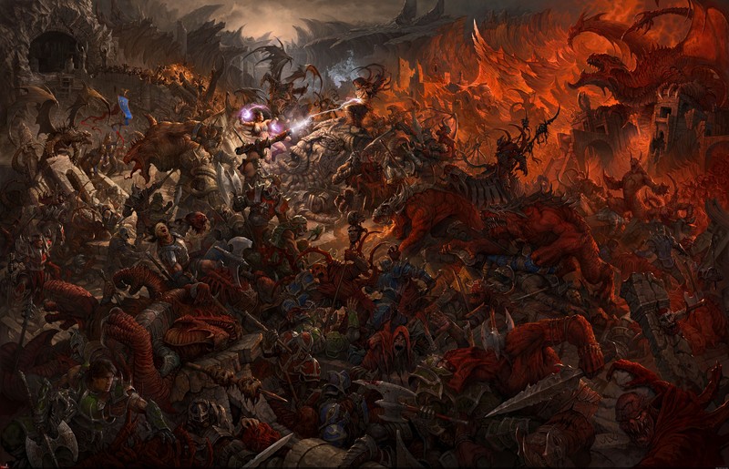 war, demon, dark, fantasy art, dark fantasy, battle, artwork