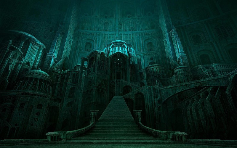 dark, fantasy architecture, architecture