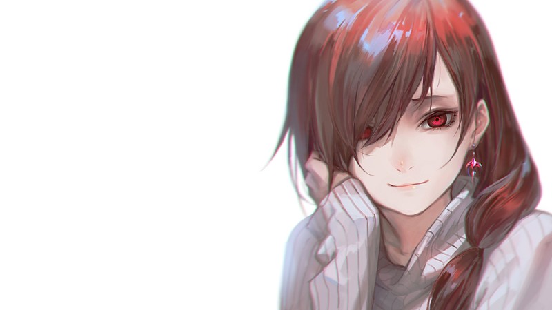 red eyes, anime, anime girls, minimalism