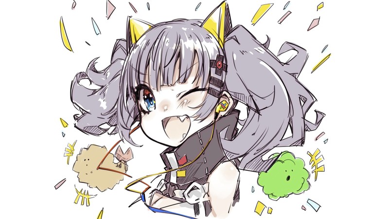 white background, anime, anime girls, Virtual Youtuber, Kaguya Luna