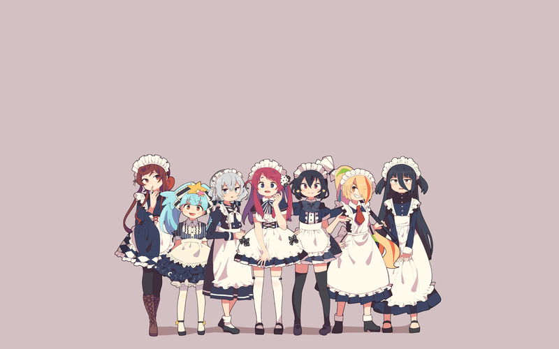 simple background, anime, anime girls, Zombieland Saga