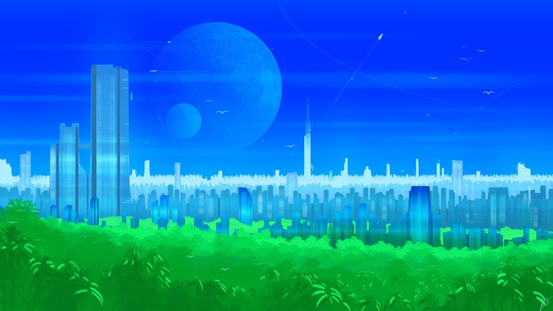 futuristic, cityscape, science fiction, JoeyJazz