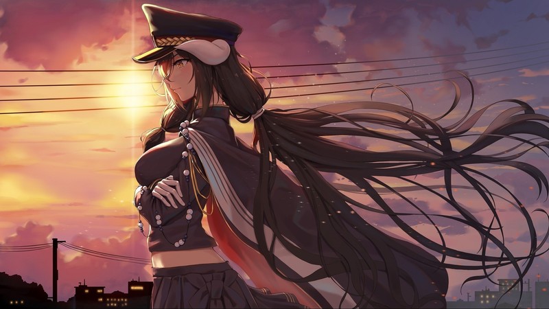 anime girls, Azur Lane, black hair, 5555_96, Mikasa (Azur Lane)