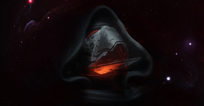 dark, artwork, Star Wars, Star Wars Ships, mask, science fiction, digital art, Kylo Ren