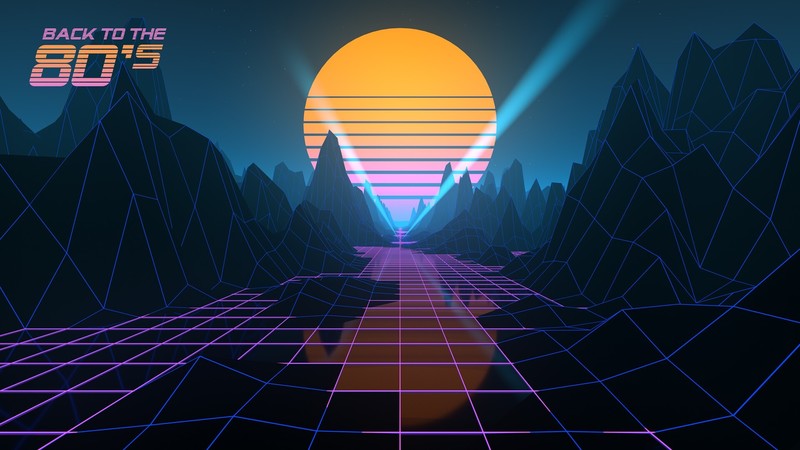 illustration, Synth, Retrowave, digital art