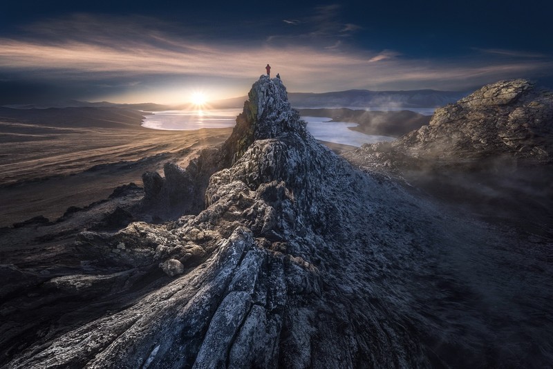 nature, rock, landscape, mountains, sunlight
