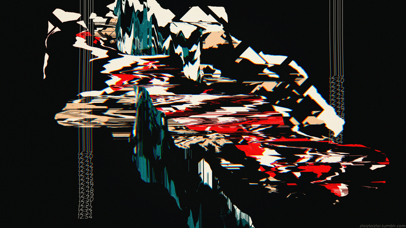 glitch art, abstract, digital art