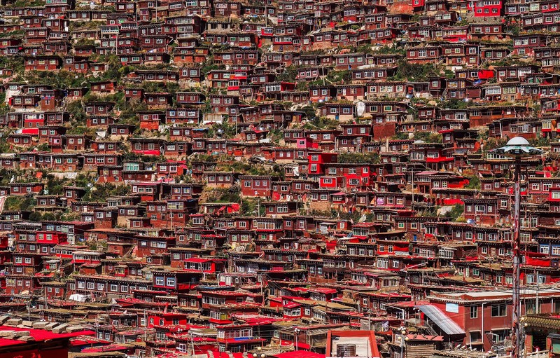 town, China, Sichuan, Buddhism