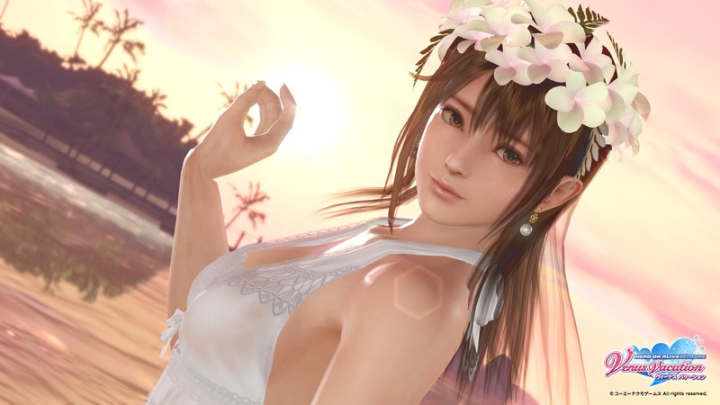 Dead or Alive, dead or alive xtreme venus vacation, doa, brunette, flower in hair