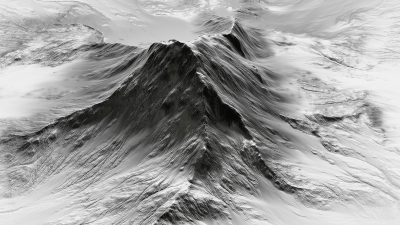 landscape, Blender, digital, mountain top