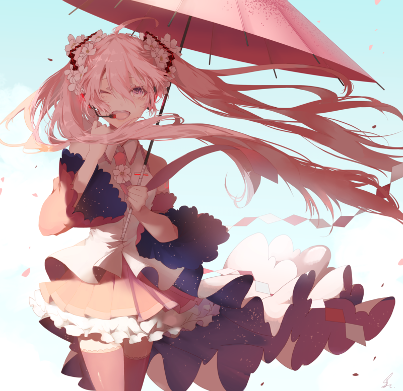 anime, anime girls, Vocaloid, Hatsune Miku, Sakura Miku