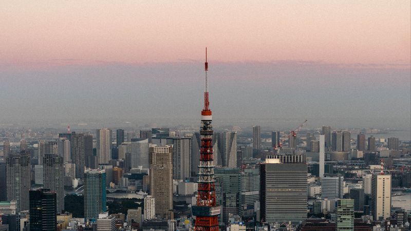tower, city, evening, 4k