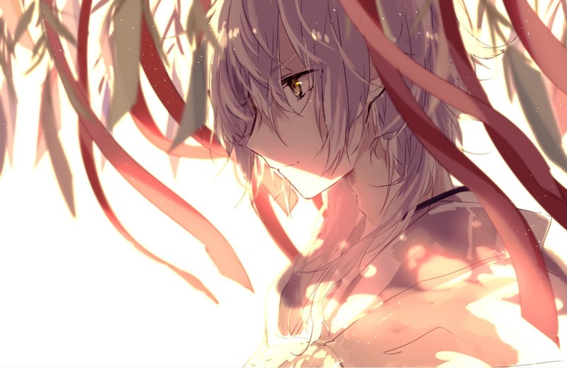 Male, anime, shade, light effects, Touken Ranbu