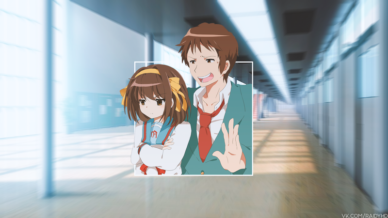 anime girls, anime, picture-in-picture, The Melancholy of Haruhi Suzumiya, Suzumiya Haruhi