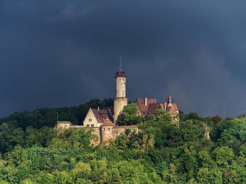 castle, landscape, building, sky