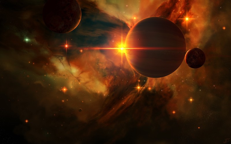planet, space, space art, digital art, JoeyJazz