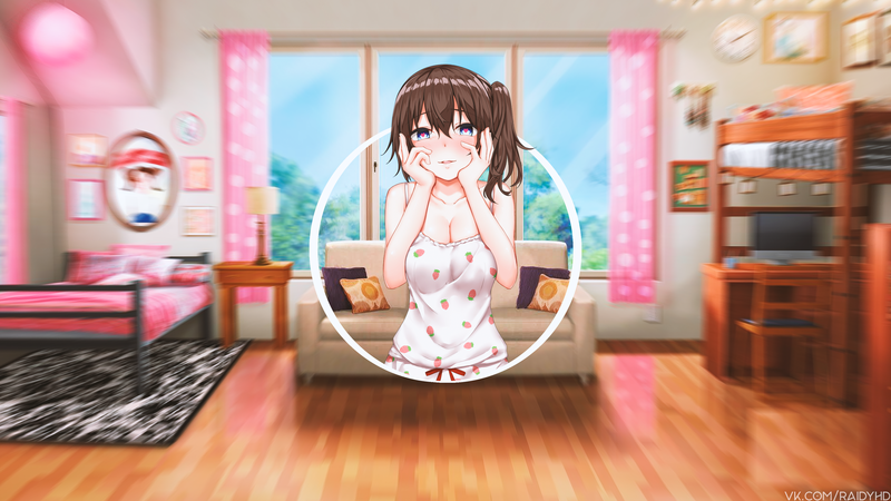 anime, anime girls, picture-in-picture