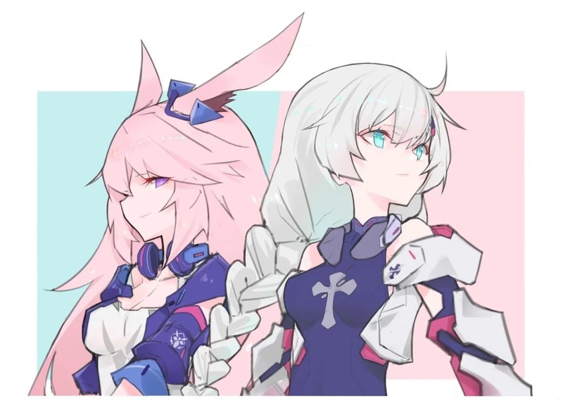 Honkai Impact, Honkai Impact 3rd, anime girls, anime, simple background, Kallen Kaslana