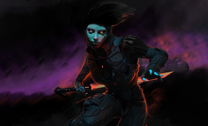 cyborg, dark, artwork, digital art, futuristic