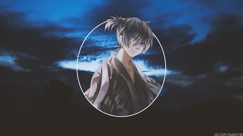 anime, anime boys, picture-in-picture, Yato (Noragami), sky