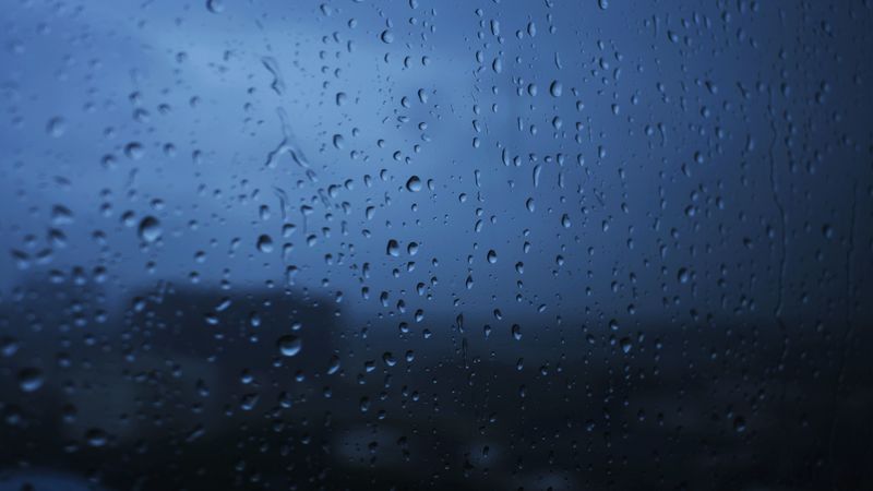glass, drops, wet, rain, transparent, moody, window, 4k