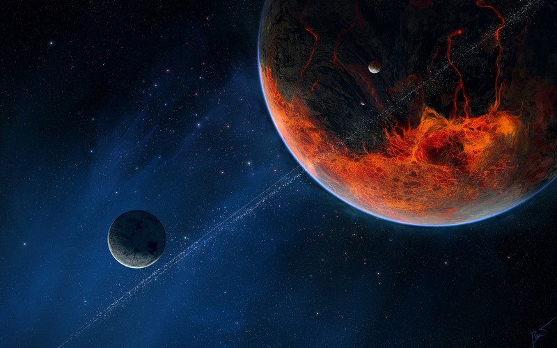 planet, space, space art, digital art, JoeyJazz