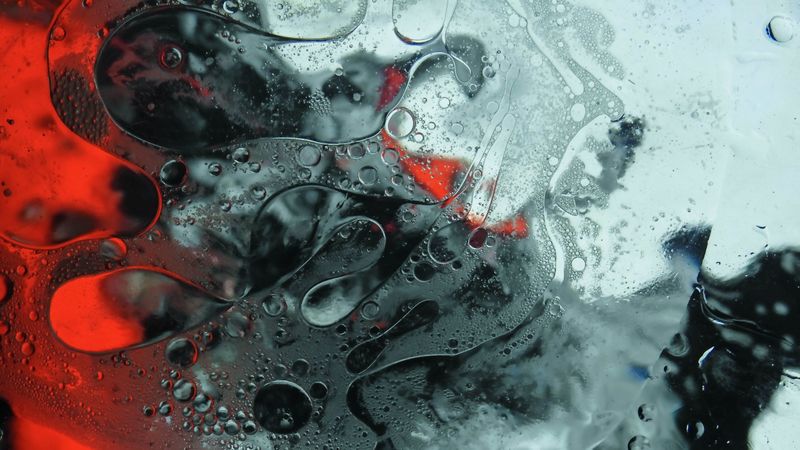 streaks, fluid, bubbles, 4k