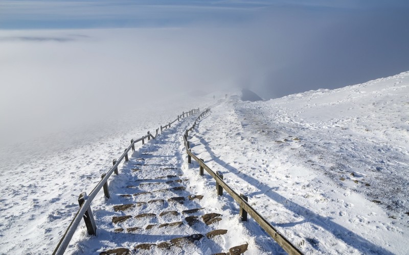 landscape, winter, snow