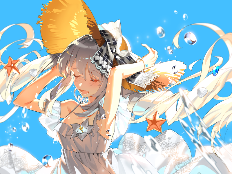 anime, anime girls, hat, Fate Series, Fate/Grand Order, sky