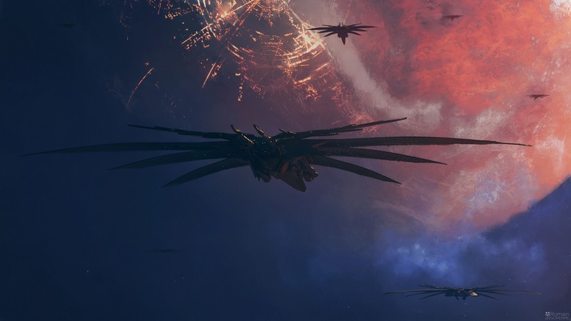 space, futuristic, science fiction, spaceship, digital art