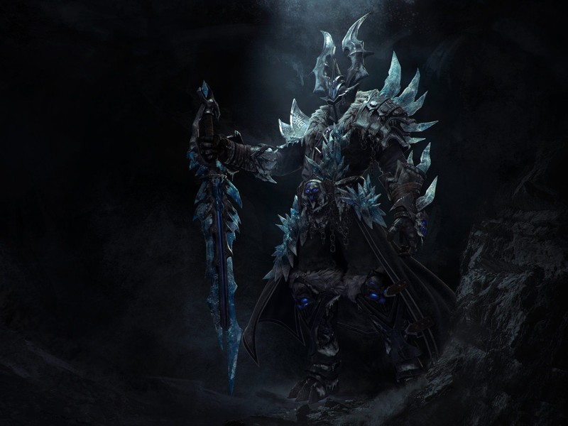 warrior, sword, dark, artwork, fantasy art, Armored, ice