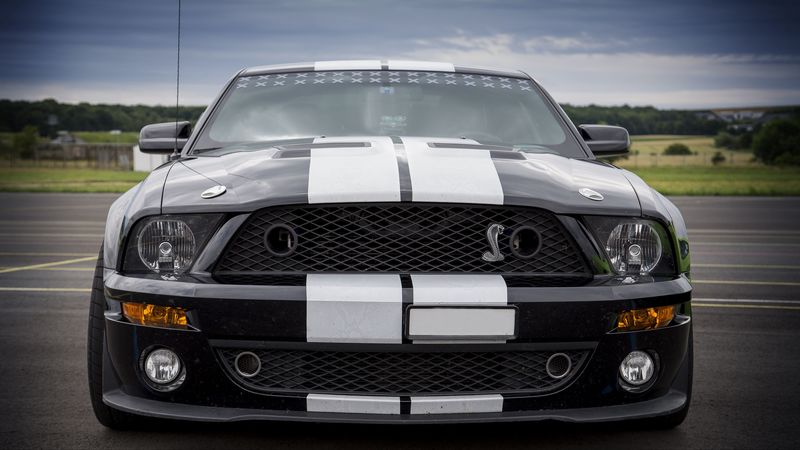 ford mustang, shelby, car, sports, front view, 4k