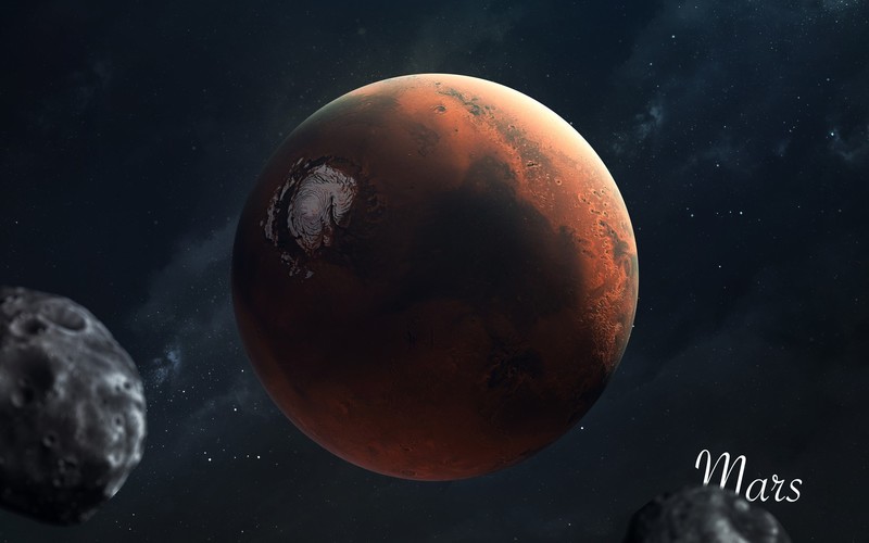 Mars, space, space art, planet, digital art